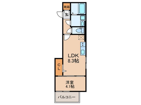 D-room竹下B棟の物件間取画像